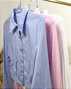 Camisa cropped tricoline Tainá