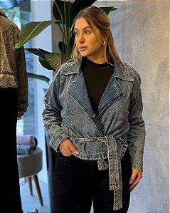 Jaqueta Jeans Biker Karol