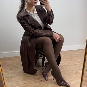 Meia calça Lupo fio 40 marrom