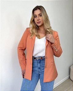 Blazer alongado alfaiataria Maitê