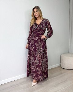 Vestido Longo Estampado Thalia