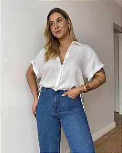 Camisa Mangas Curtas Com Amarração Lateral Dandara