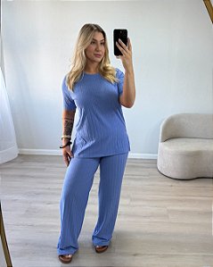 Conjunto Em Malha De Blusa E Calça Tania