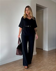Conjunto Em Malha De Blusa Oversized E Calça Milena