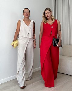 Conjunto Assimétrico De Colete E Calça Betina