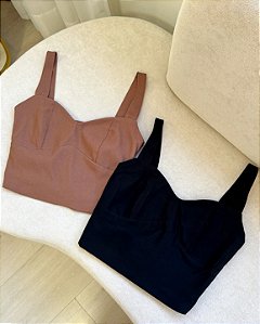 Cropped Decote Coração E Alças Largas Joana