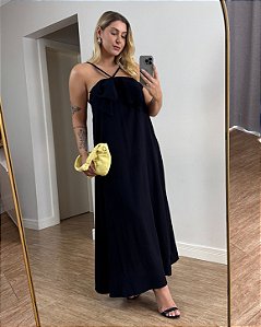 Vestido Midi Com Máxi Laço Leandra