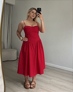 Vestido Midi Cintura Baixa Valentina