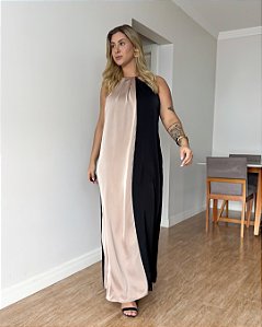 Vestido Longo Frente Única Acetinado Antonella