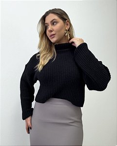 Blusa Cropped Em Tricô Analice
