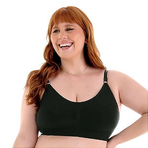Sutiã Basic Plus Size Comfort Duplo Alças Largas Reguláveis sem Costura