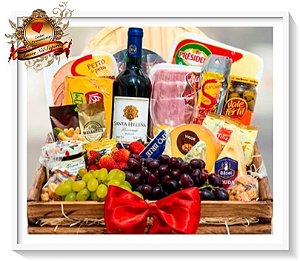 Cesta Especial Gourmet Com Vinho