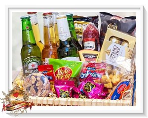 Cesta Cerveja com Petiscos