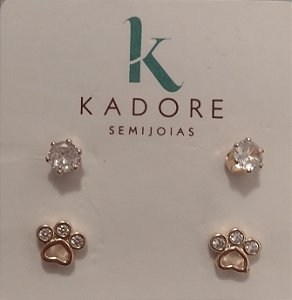 Conjunto Brinco Ouro Pegadinha