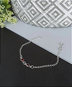 Pulseira Infantil c/ Pedras Prata 925 - 14cm - MP188-1018