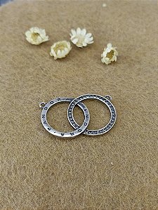 Berloque Pingente Argola Envelhecido - Prata 925 - PD734-2434