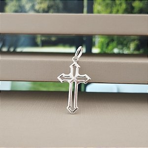 Pingente Masculino Crucifixo Vazado - Prata 925 - PG01-1632