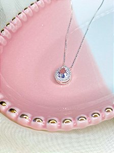 Gargantilha Gota Cravejada - Prata 925 - MC22-3046