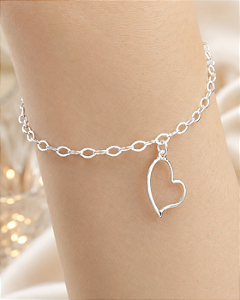 Pulseira Coração -Prata 925-MP133-1236