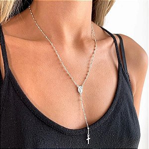 Gargantilha Terço - Prata 925 - MC30-3890