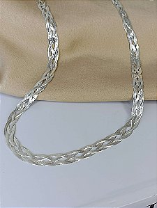 Gargantilha Trançada 4 Fios Prata 925 - 45 cm - MC47-69115
