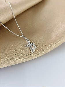 Gargantilha Crucifixo C/ Fé - Prata 925 - MC55-1933