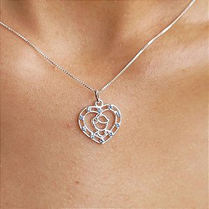 Gargantilha Menino Cravejada - Prata 925 - MC56-2544