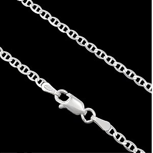Corrente Masculina Elo Tampa de Latinha ( Gucci ) - 3 mm - 70 cm - 6.8 g - Prata 925