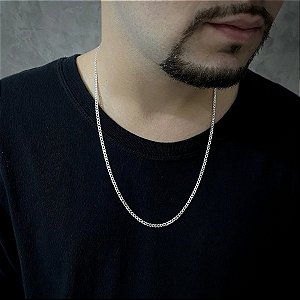 Corrente Masculina Elo Grumet - 3 mm - 60 cm - 7,6 g - Prata 925