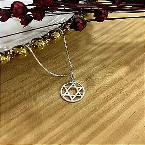 Gargantilha Estrela de Davi - Prata 925 - MC101-1638