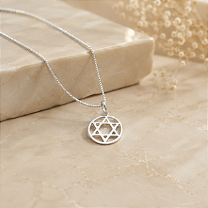 Gargantilha Estrela de Davi - Prata 925 - MC101-1638