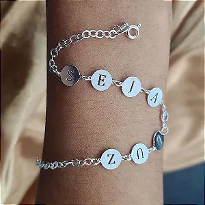 Pulseira Feminina (Seja-Luz) Prata 925 - 18cm - MP113-2960