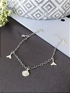Pulseira Praia - 19 cm - Prata 925 - MP116-1634