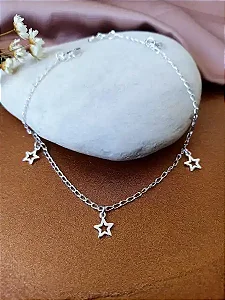 Tornozeleira Estrela - Prata 925 - MTZ16-2654