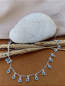 Gargantilha Choker Olho Grego - Prata 925 - MC147-3576