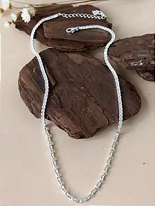 Gargantilha Choker Riviera Com Corrente Cartier - Prata 925