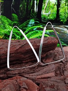 Argola Triangular 44 mm - Prata 925 - MB374-1845