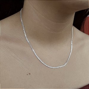 Gargantilha Esteira 2 mm - Prata 925 - MC316-2870