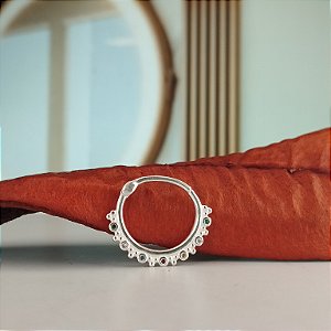 Piercing Cravejado Colorido - Conch - Daitch - Prata 925 - MB483-1127