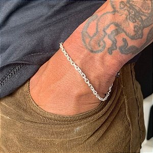 Pulseira Cartier - 4mm - 5.6g - 21cm - Prata 925