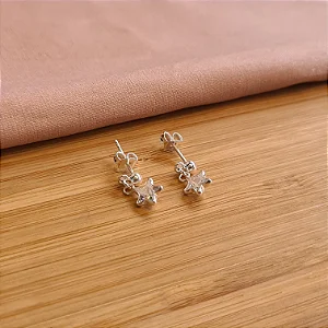 Brinco Pêndulo Com Estrela - Prata 925 - MB513-1334
