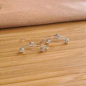 Brinco Ear Cuff Ponto de Luz - Prata 925 - MB532-1640