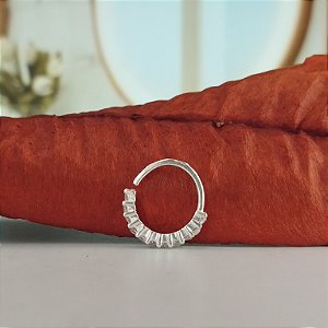 Piercing Fake Com Zircônia - Prata 925