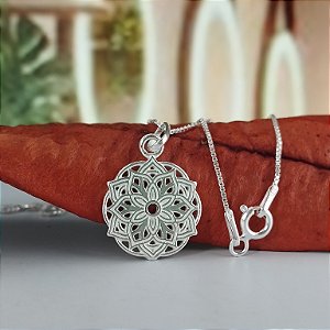 Gargantilha Flor - Prata - 925