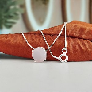 Gargantilha Ponto Luz Rosa - Prata 925 - MC407-2562