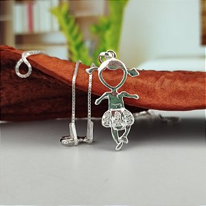 Gargantilha Menina Bailarina - Prata 925 -  MC417-2562