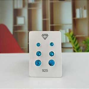 Brinco Trio Ponto de Luz - Prata 925