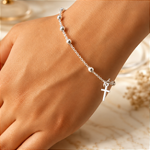 Pulseira Terço - Prata 925 - MP375-2152
