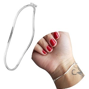 Bracelete Ondulado Prata 925
