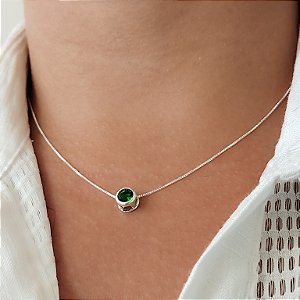Gargantilha Ponto de Luz Pedra Zircônia -Prata 925 - MC 444-2362